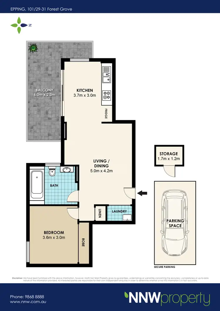 Floorplan of Homely apartment listing, A101/29-31 Forest Grove, Epping NSW 2121