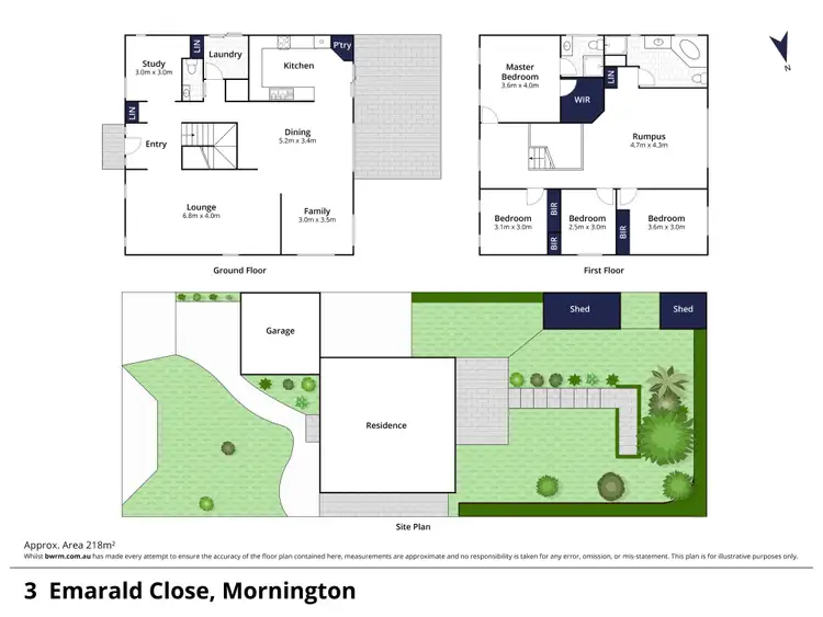 Floorplan of Homely house listing, 3 Emarald Close, Mornington VIC 3931