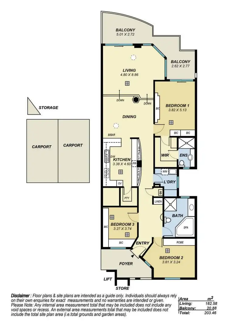 Floorplan of Homely apartment listing, 3/10 North Esplanade, Glenelg North SA 5045