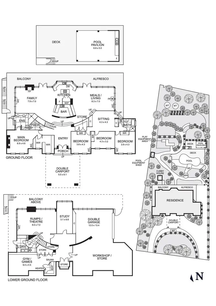 Floorplan of Homely house listing, 3 Green Ridge, Warrandyte South VIC 3134