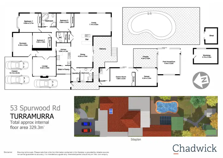 Floorplan of Homely house listing, 53 Spurwood Road, Turramurra NSW 2074