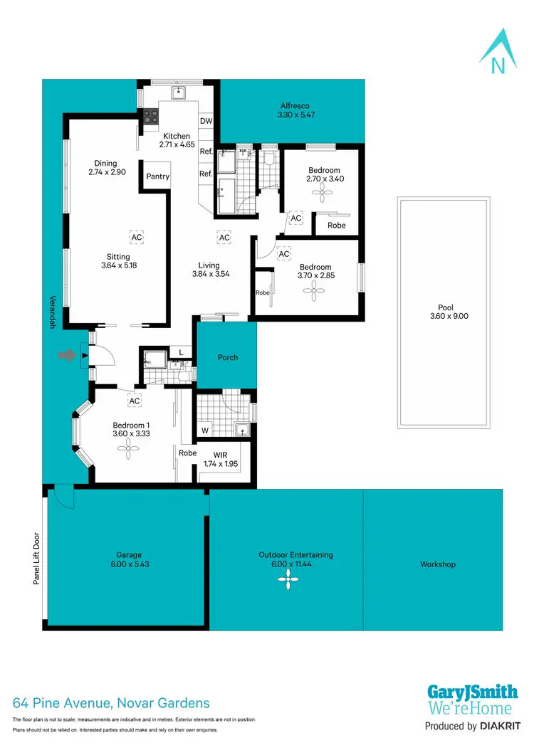 Floorplan of Homely house listing, 64 Pine Avenue, Novar Gardens SA 5040
