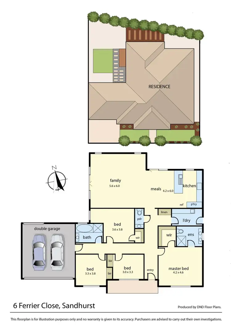 Floorplan of Homely house listing, 6 Ferrier Close, Sandhurst VIC 3977