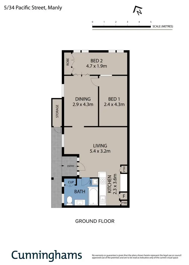 Floorplan of Homely apartment listing, 5/34-36 Pacific Street, Manly NSW 2095