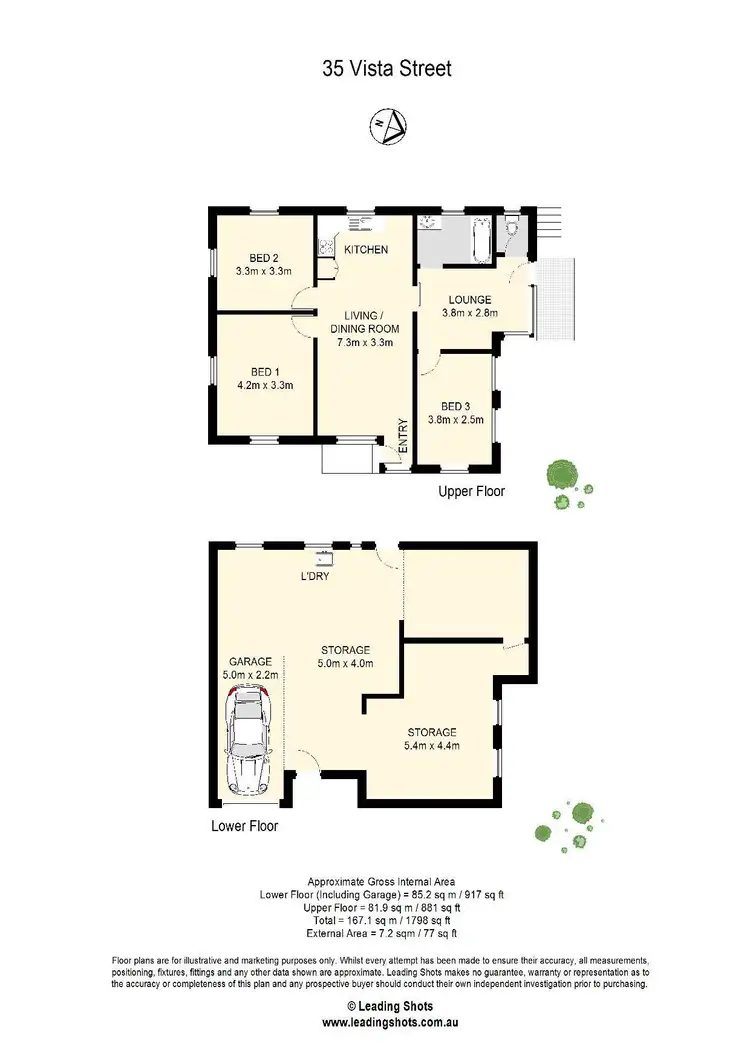 Floorplan of Homely house listing, 35 Vista Street, Bardon QLD 4065