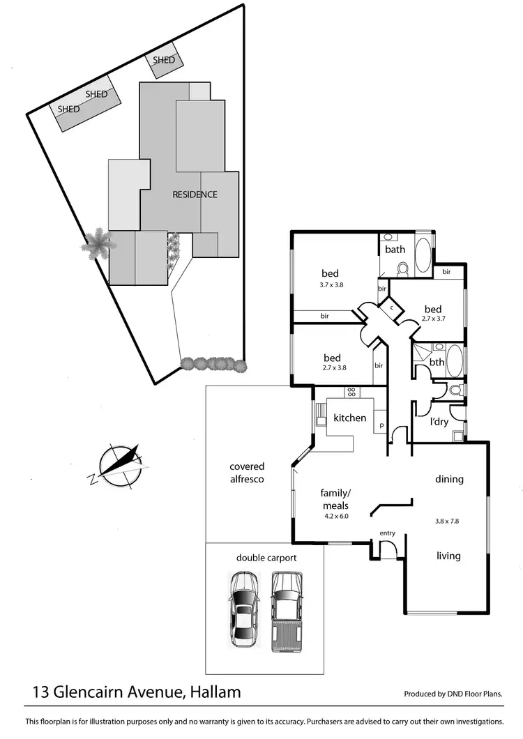 Floorplan of Homely house listing, 13 Glencairn Avenue, Hallam VIC 3803