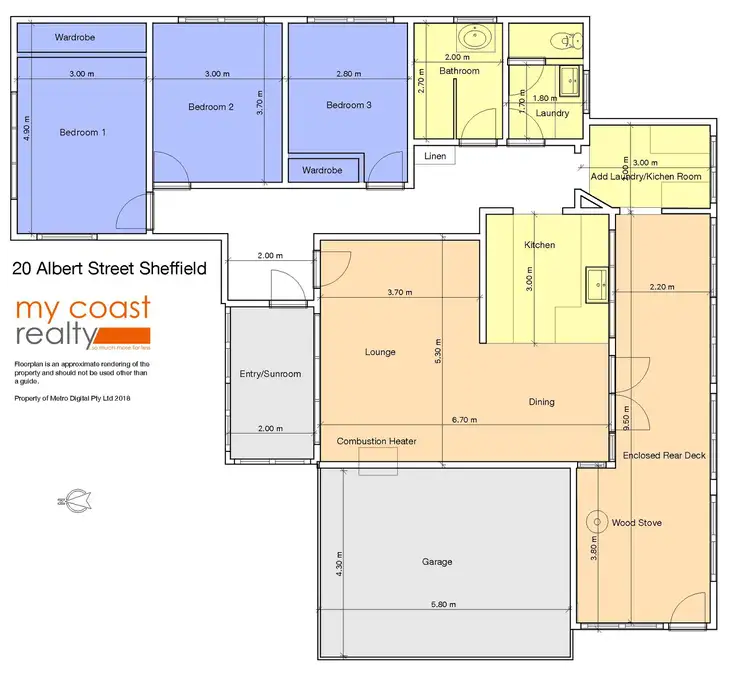 Floorplan of Homely house listing, 20 Albert Street, Sheffield TAS 7306