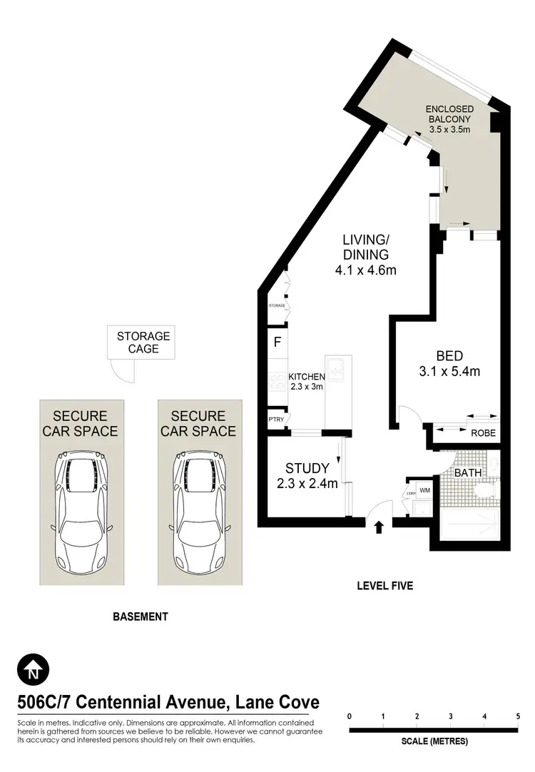 Floorplan of Homely apartment listing, 506C/7-13 Centennial Avenue, Lane Cove NSW 2066