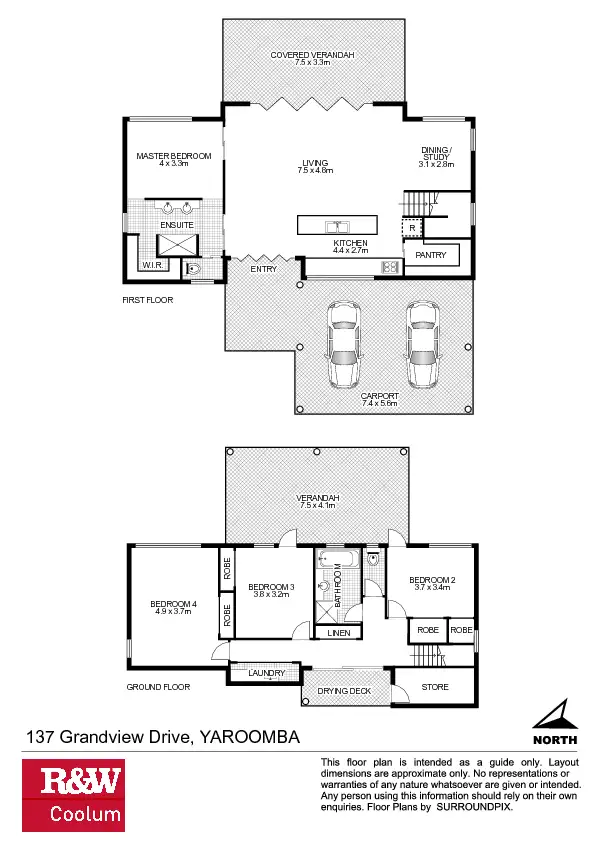 Floorplan of Homely house listing, 137 Grandview Drive, Yaroomba QLD 4573