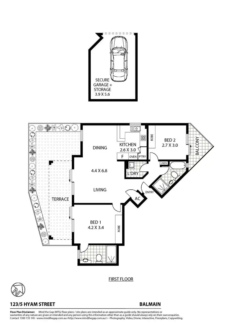 Floorplan of Homely apartment listing, 123/5 Hyam Street, Balmain NSW 2041