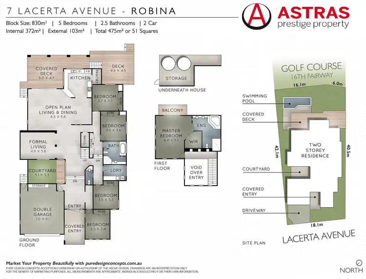 Floorplan of Homely house listing, 7 Lacerta Avenue, Robina QLD 4226