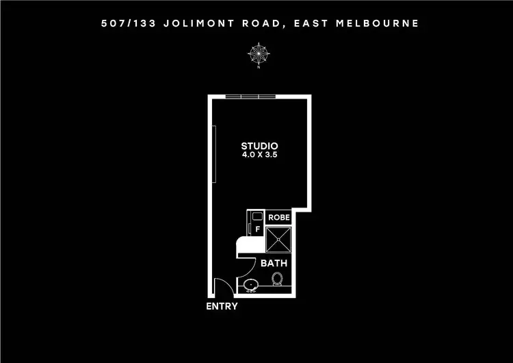 Floorplan of Homely apartment listing, 507/133 Jolimont Road, East Melbourne VIC 3002