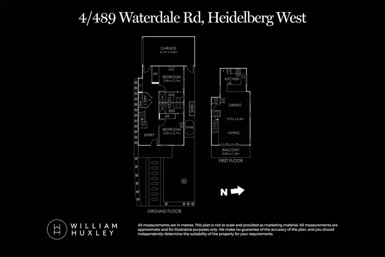 Floorplan of Homely townhouse listing, 4/489 Waterdale Road, Heidelberg West VIC 3081