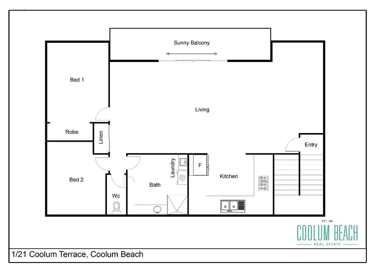 Floorplan of Homely unit listing, 1/21 Coolum Terrace, Coolum Beach QLD 4573