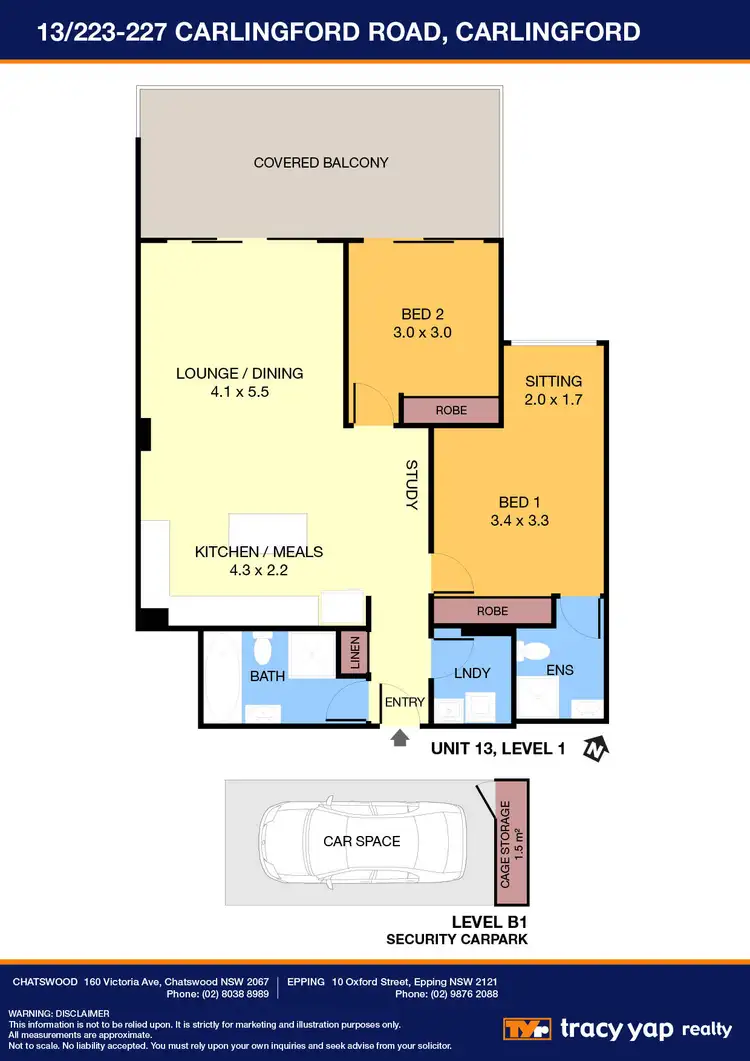 Floorplan of Homely apartment listing, 13/223-227 Carlingford Road, Carlingford NSW 2118