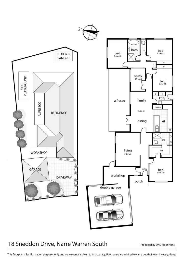 Floorplan of Homely house listing, 18 Sneddon Drive, Narre Warren South VIC 3805