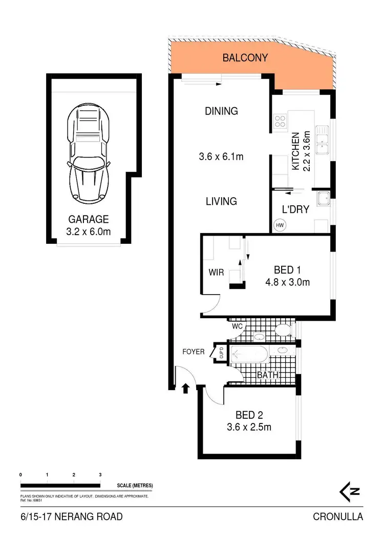 Floorplan of Homely apartment listing, 6/15-17 Nerang Road, Cronulla NSW 2230