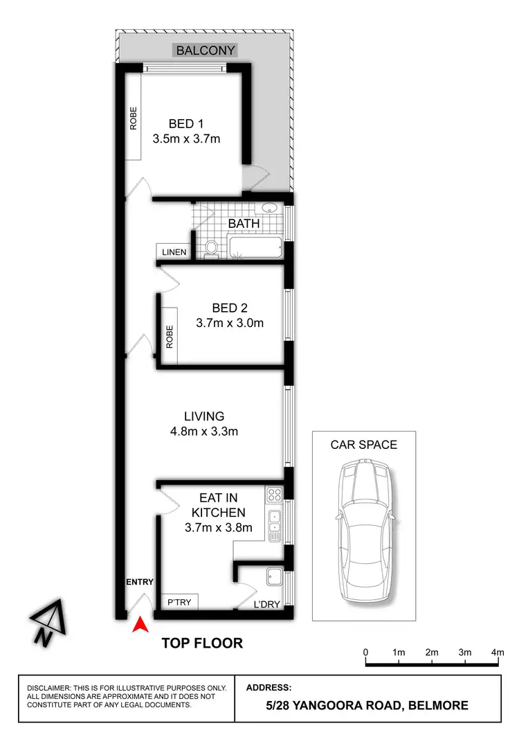 Floorplan of Homely apartment listing, 5/28 Yangoora Road, Belmore NSW 2192