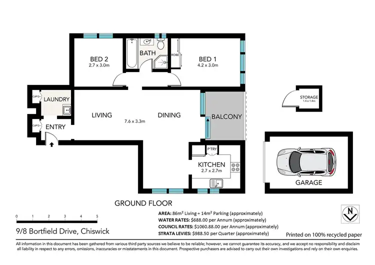 Floorplan of Homely unit listing, 9/8 Bortfield Drive, Chiswick NSW 2046