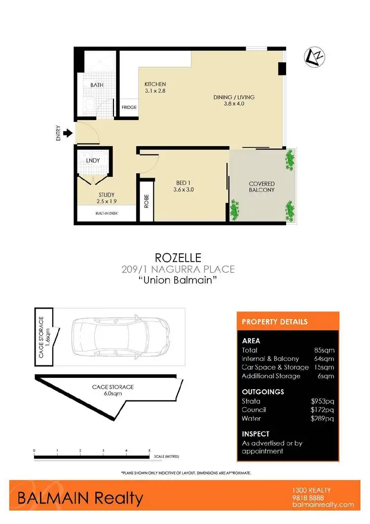 Floorplan of Homely apartment listing, 209/1 Nagurra Place, Rozelle NSW 2039