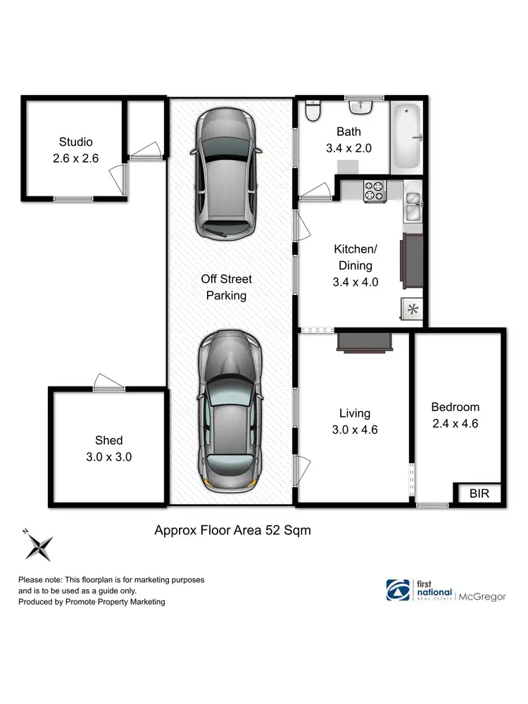 Floorplan of Homely house listing, 1/72 Warwick Street, Hobart TAS 7000