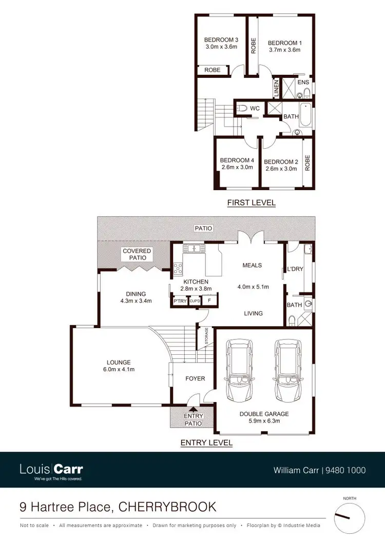 Floorplan of Homely house listing, 9 Hartree Place, Cherrybrook NSW 2126