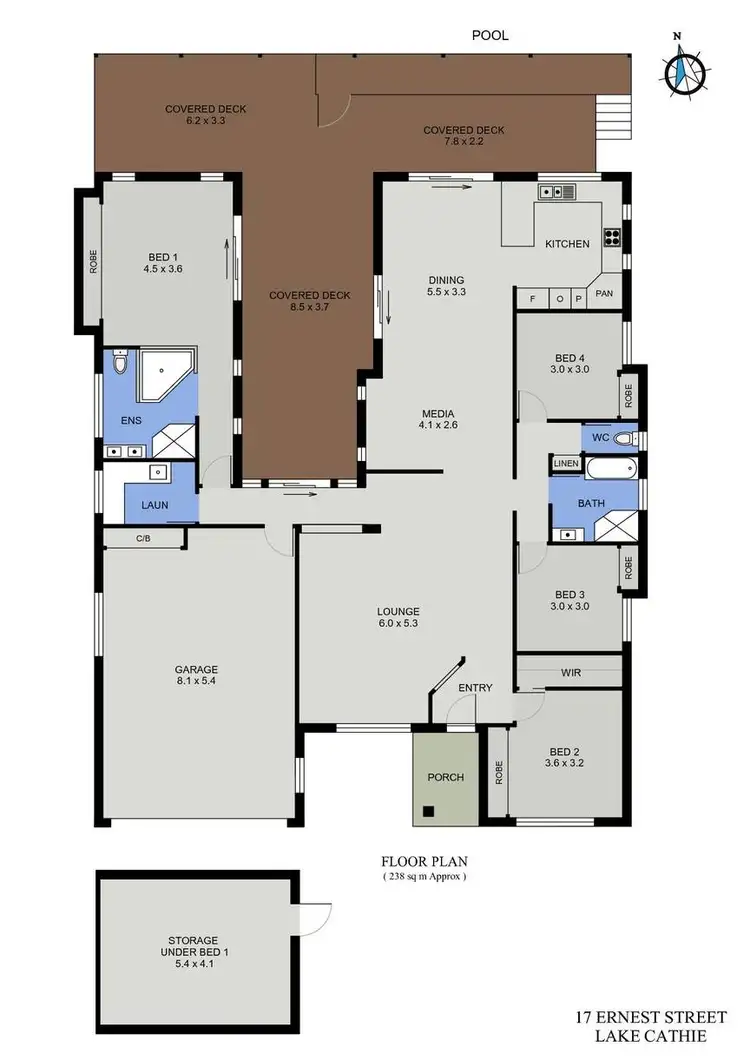 Floorplan of Homely house listing, 17 Ernest Street, Lake Cathie NSW 2445