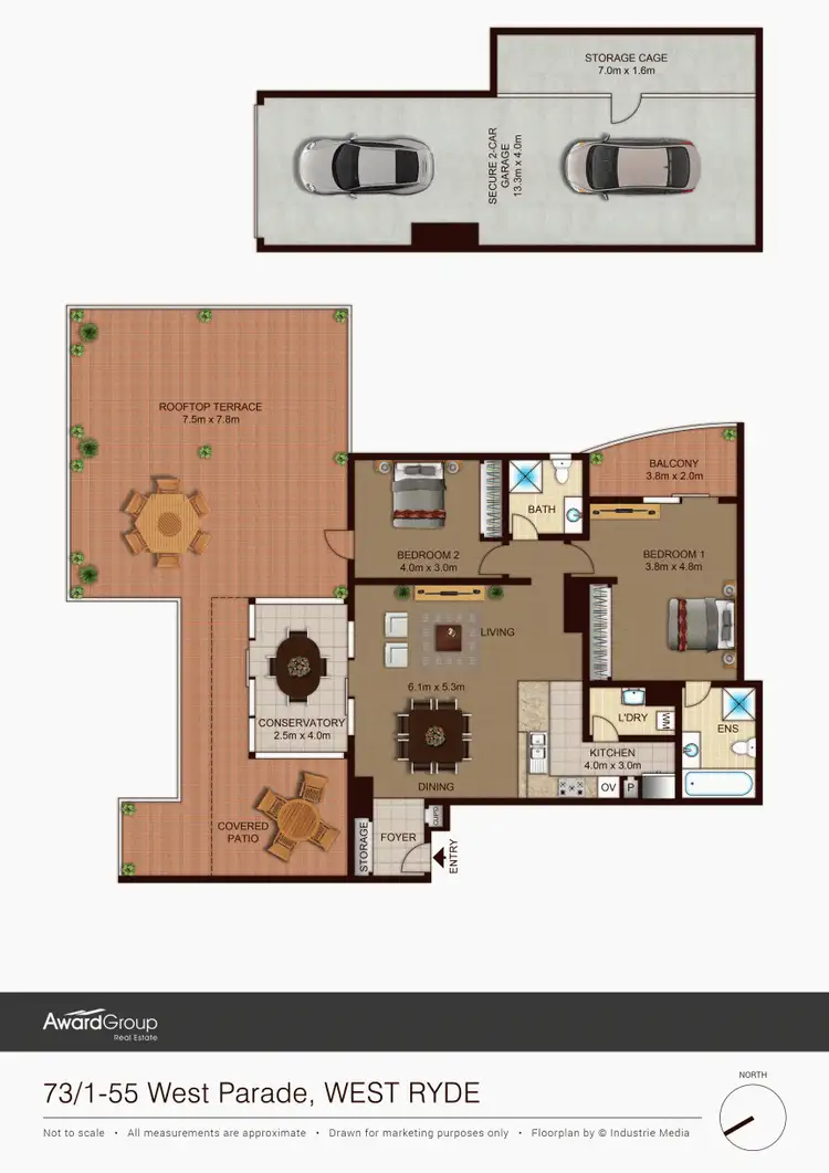 Floorplan of Homely unit listing, 73/1-55 West Parade, West Ryde NSW 2114