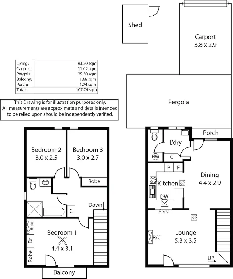 Floorplan of Homely townhouse listing, 20/21 Cohen Court, Clovelly Park SA 5042
