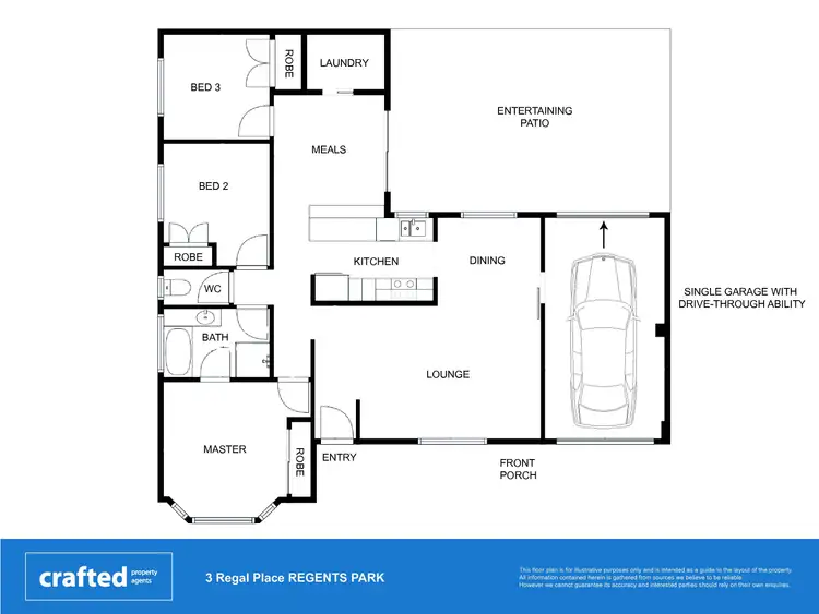 Floorplan of Homely house listing, 3 Regal Drive, Regents Park QLD 4118