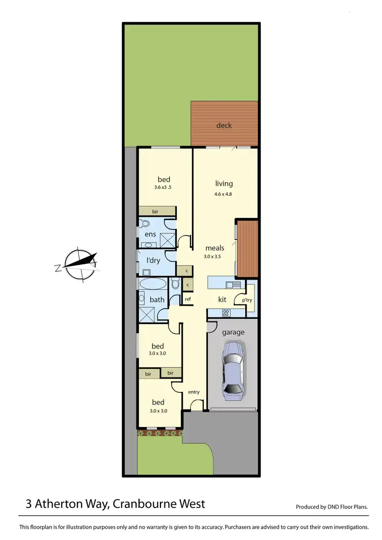 Floorplan of Homely house listing, 3 Atherton Way, Cranbourne West VIC 3977