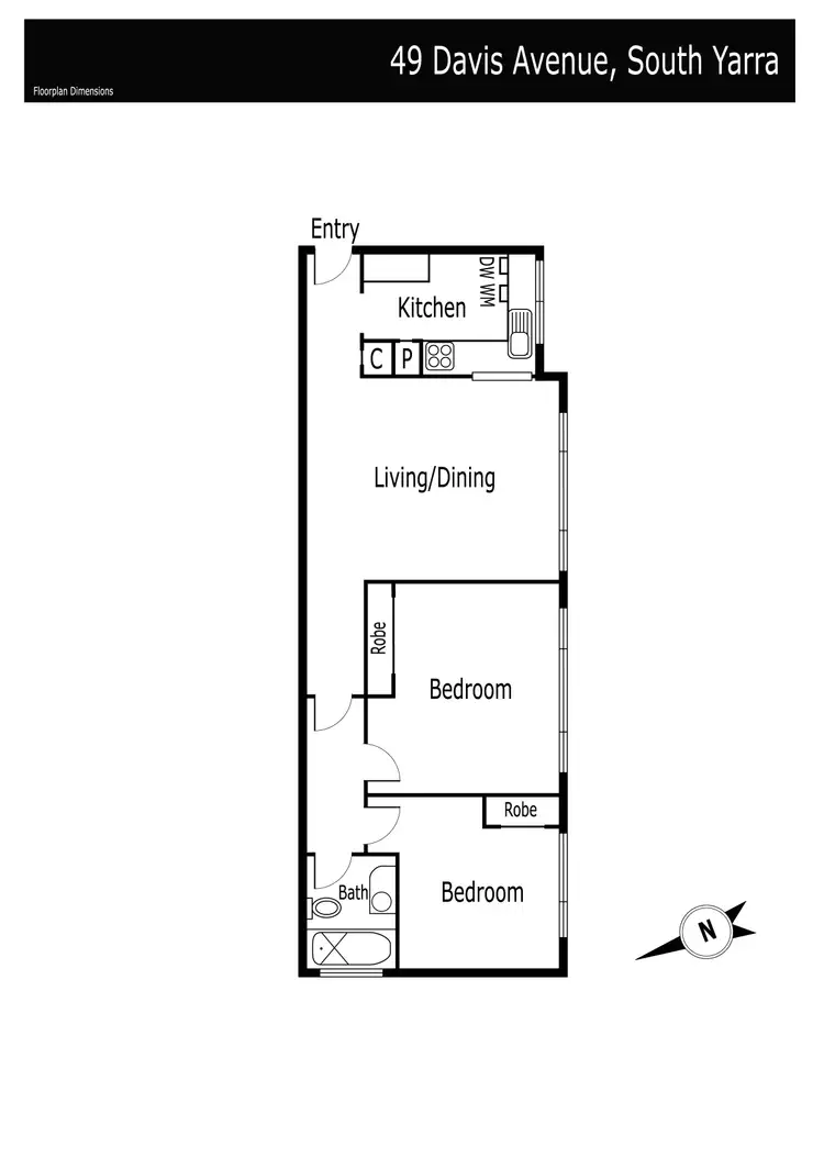 Floorplan of Homely unit listing, 3/49 Davis Avenue, South Yarra VIC 3141