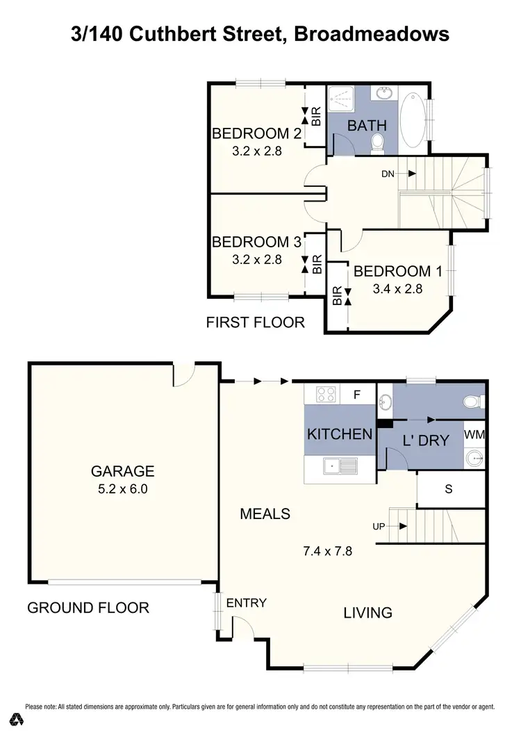 Floorplan of Homely unit listing, 3/140 Cuthbert Street, Broadmeadows VIC 3047