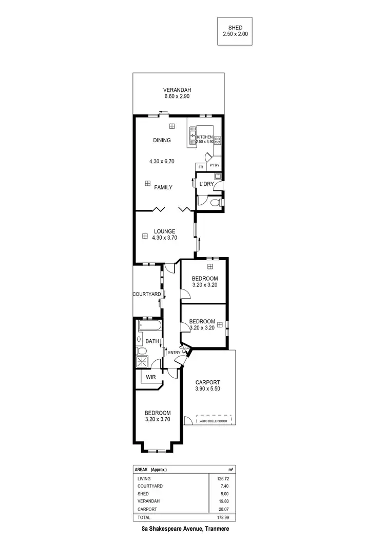Floorplan of Homely house listing, 8A Shakespeare Avenue, Tranmere SA 5073