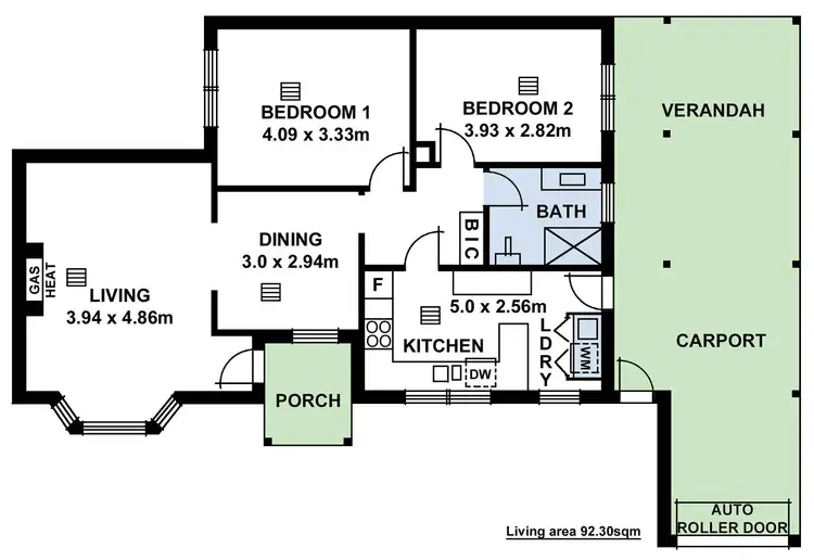 Floorplan of Homely unit listing, 1/72 Wattle Street, Fullarton SA 5063