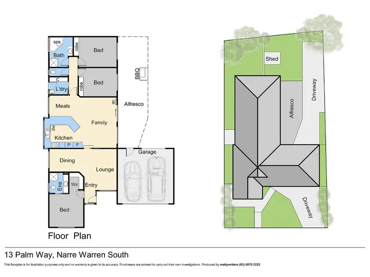 Floorplan of Homely house listing, 13 Palm Way, Narre Warren South VIC 3805
