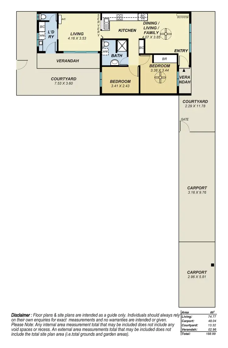 Floorplan of Homely unit listing, 3/4 Albany Street, Grange SA 5022