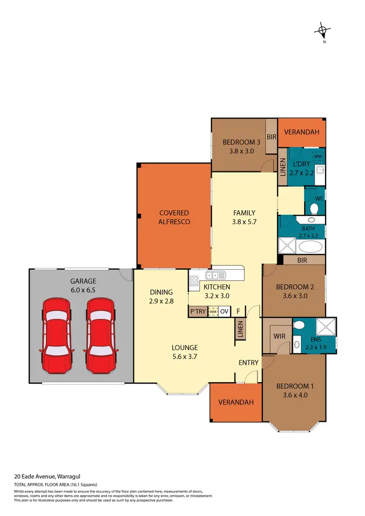 Floorplan of Homely house listing, 20 Eade Avenue, Warragul VIC 3820