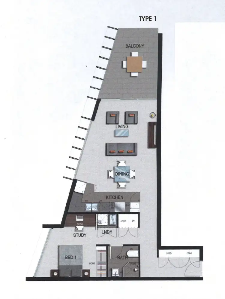 Floorplan of Homely apartment listing, 2201/30 Festival Place, Newstead QLD 4006