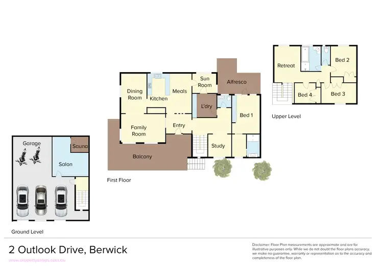 Floorplan of Homely house listing, 2 Outlook Drive, Berwick VIC 3806