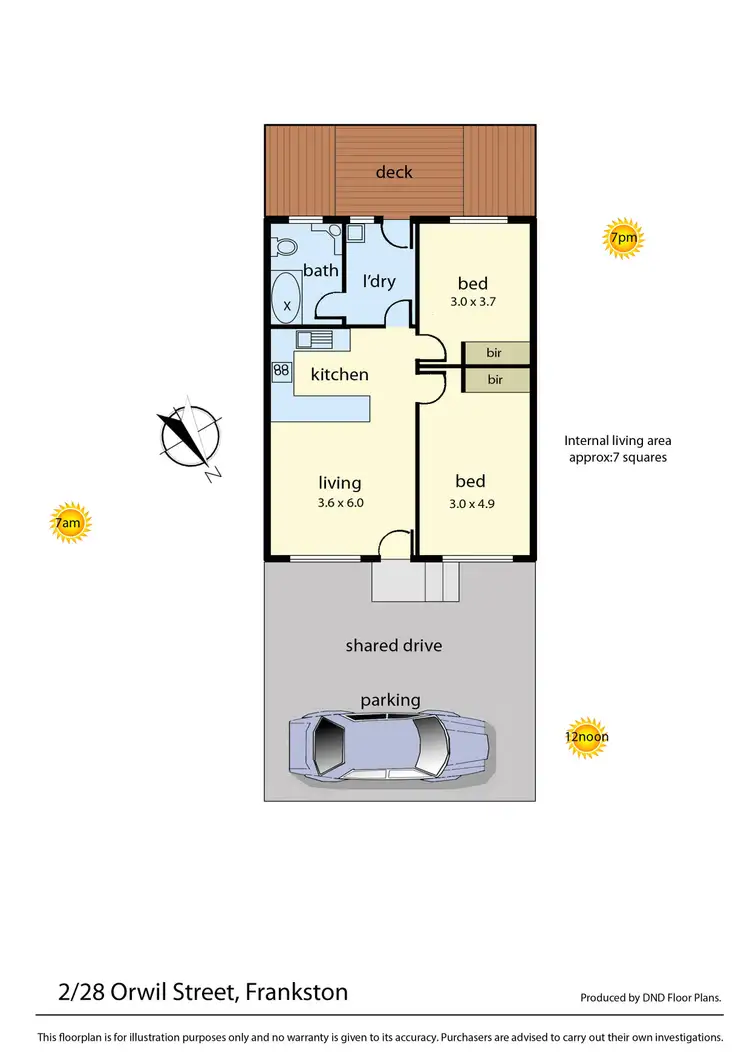 Floorplan of Homely unit listing, 2/28 Orwil Street, Frankston VIC 3199