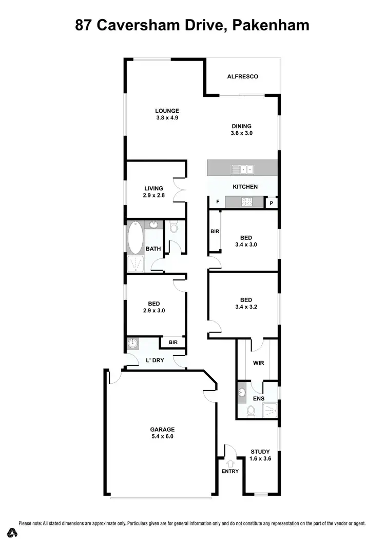 Floorplan of Homely house listing, 87 Caversham Drive, Pakenham VIC 3810