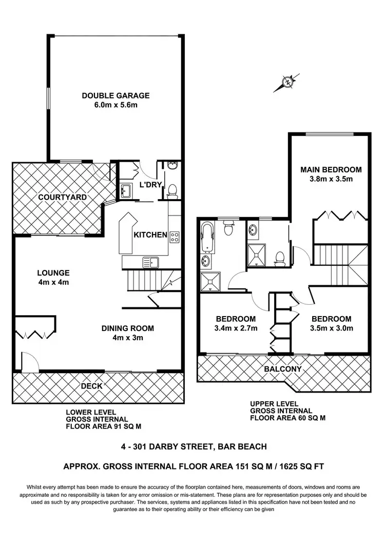 Floorplan of Homely townhouse listing, 4/301 Darby Street, Bar Beach NSW 2300