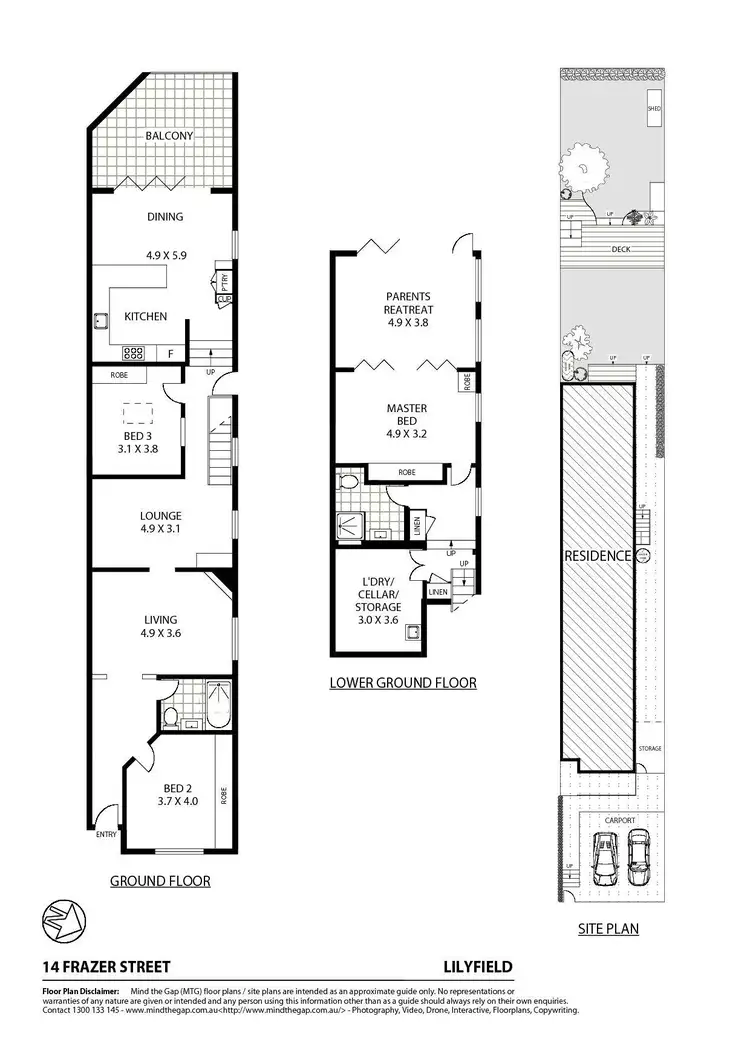 Floorplan of Homely house listing, 14 Frazer Street, Lilyfield NSW 2040