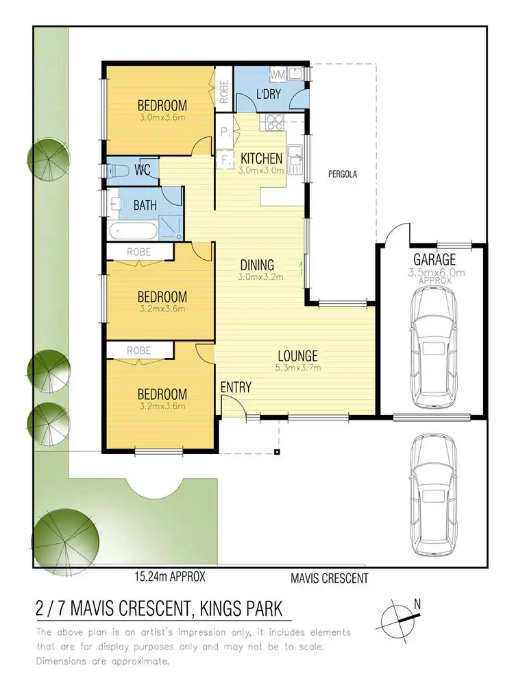 Floorplan of Homely unit listing, 2/7 Mavis Crescent, Kings Park VIC 3021