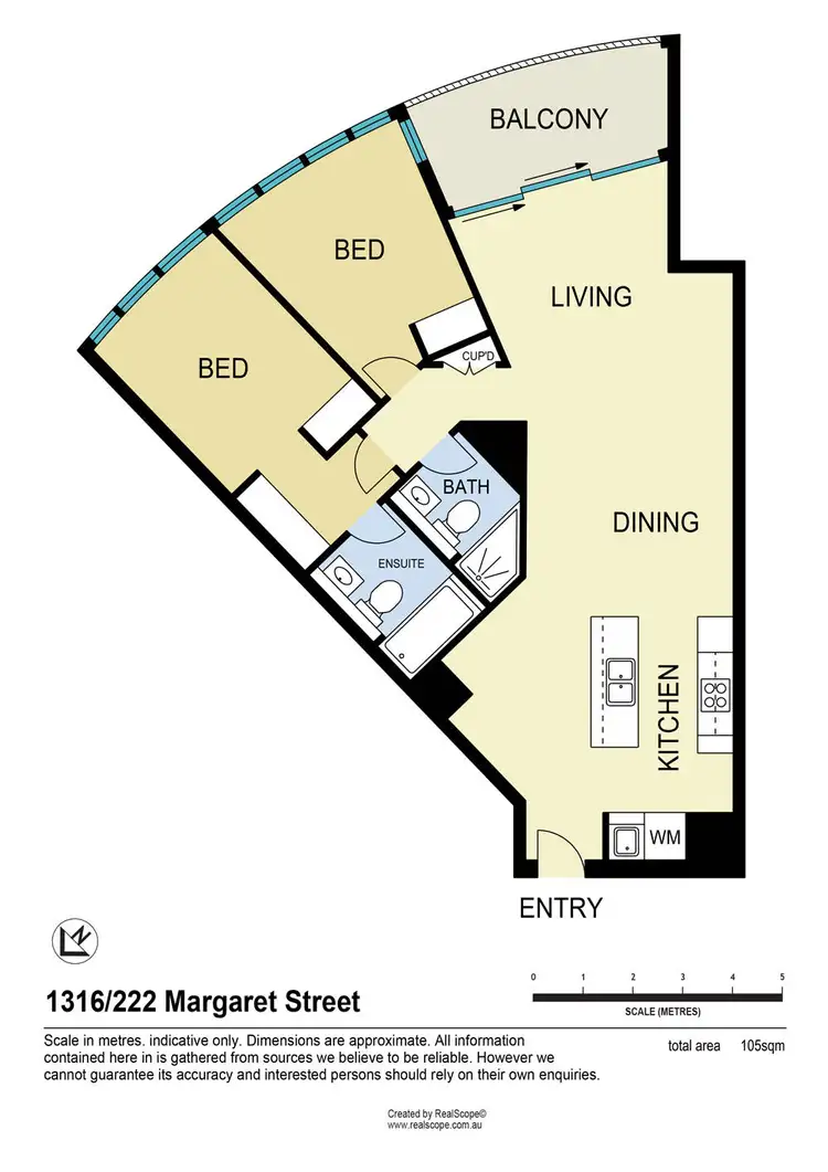 Floorplan of Homely unit listing, 1316/222 Margaret Street, Brisbane City QLD 4000