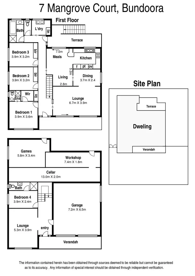 Floorplan of Homely house listing, 7 Mangrove Close, Bundoora VIC 3083