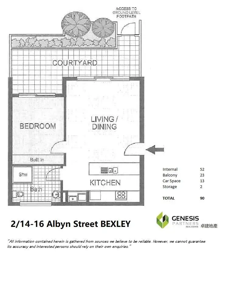 Floorplan of Homely apartment listing, 2/14-16 Albyn Street, Bexley NSW 2207