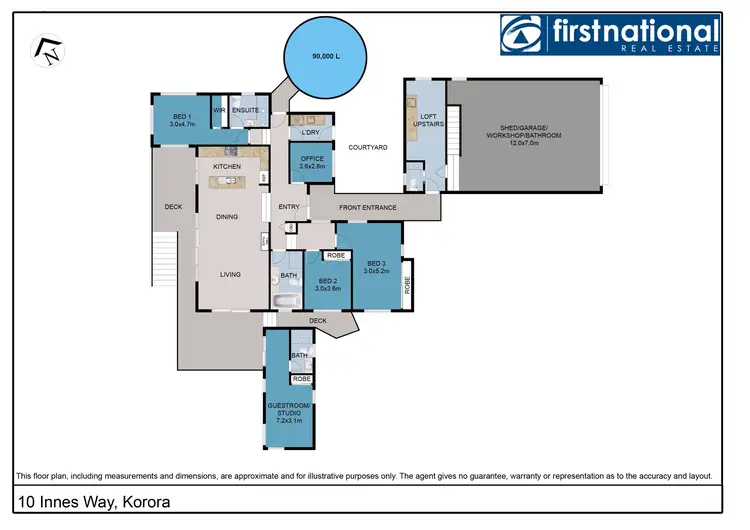 Floorplan of Homely house listing, 10 Innes Way, Korora NSW 2450