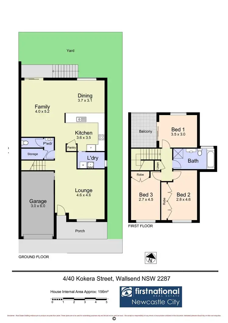 Floorplan of Homely townhouse listing, 4/40 Kokera Street, Wallsend NSW 2287